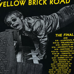 2018 Elton John Farewell Yellow Brick Road Tour T Shirt Mens Medium Black Tee