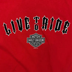 Vintage 2005 Harley Davidson T Shirt Mens 2XL Red Canada USA Eagle Biker Tee