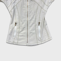 Lululemon Define Jacket Nulu Womens Size 2 White Full Zip Active Track Suit Top