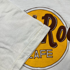 Vintage 90s Hard Rock Cafe T Shirt Mens Small White Puerto Vallarta Single Stitch Tee