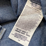 Levi's Engineered Jeans Denim Shirt Mens Small Blue Medium Wash Snap Long Sleeve