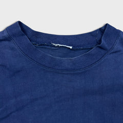 Vintage 90s Blank Pocket T Shirt Mens Large Blue Single Stitched Heavy Faded Tee