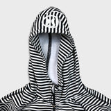 Lululemon Scuba Hoodie Womens Size 10 White Full Zip Striped Hooded Sweater