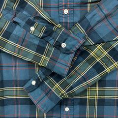 Polo Ralph Lauren Shirt Mens Medium Blue Pony Plaid Striped Preppy Button Up Long Sleeve