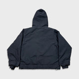 Vintage 90s Reebok Jacket Mens Medium Black Full Zip Reversible Hooded