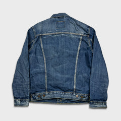 Levi's Denim Jacket Mens Large Blue Type III Dark Wash Trucker Western