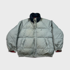 Nautica Jacket Mens XL Red NS-83 Reverisble Puffer Down Full Zip Outdoor Coat