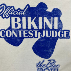 Vintage Y2K Official Bikini Contest Judge T Shirt Mens XL White Graphic Novelty Tee