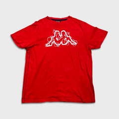 Vintage 90s Kappa T Shirt Mens Large Red Graphic Short Sleeve Tee