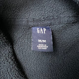 Vintage Y2K Gap Fleece Mens Medium Black Spell Out Outdoor Jacket