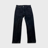 Levi's 501 Jeans Mens 34x30 Black Original Straight Leg Dark Wash Denim Pants