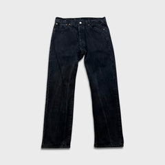 Levi's 501 Jeans Mens 34x30 Black Original Straight Leg Dark Wash Denim Pants
