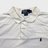 Vintage 90s Polo Ralph Lauren Shirt Men Large White Embroidered Pony Casual Short Sleeve