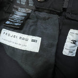 Projek Raw Pants Mens 32x28 Black Slim Taper Leg Stretch Casual Trousers