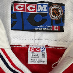 Vintage 90s CCM NHL World All Stars Hockey Jersey Mens 2XL Red Air Knit Stitched