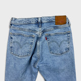 Levi's 501 S Jeans Womens 27x28 Blue Skinny Fit Slim Taper Leg Light Wash Denim Pants