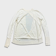 Lululemon Bring It Backbend Sweater Womens Large Off White Relaxed Yoga Pullover