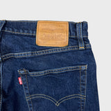 Levi's 502 Jeans Mens 32x28 Blue Regular Taper Fit Dark Wash Stretch Denim Pants