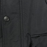 Vintage 90s Tommy Hilfiger Jacket Mens Small Black Tommy Flag Full Zip Oversized Coat