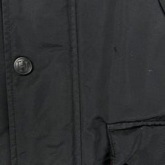 Vintage 90s Tommy Hilfiger Jacket Mens Small Black Tommy Flag Full Zip Oversized Coat