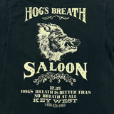 Vintage 90s Hoggs Breath Saloon T Shirt Mens XL Black USA Double Sided Beer Tee