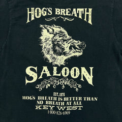 Vintage 90s Hoggs Breath Saloon T Shirt Mens XL Black USA Double Sided Beer Tee