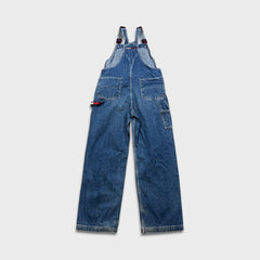 Vintage 90s Tommy Hilfiger Overalls Mens Large Blue Medium Wash Hammer Loop Workwear