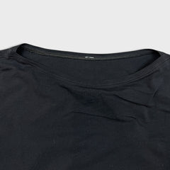 Lululemon T Shirt Mens Small Black Athletic Wide Training Lightweight Blank Tee