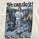 Vintage 90s The Terry Fox Run T Shirt Mens XL White We Can Do It Marathon Tee