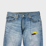 Levi's 551 Z Jeans Mens 30x32 Blue Straight Fit Light Wash Embroidered Logo Denim Pants