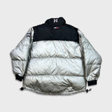 Vintage 90s Tommy Hilfiger Jacket Mens Medium Gray Athletic Gear 3M Puffer Down Coat