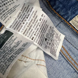 Levi's 501 S Jeans Womens 29x28 Blue Skinny Taper Leg Light Wash Distressed Denim Pants