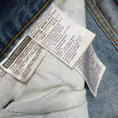 Levi's 514 Jeans Mens 36x30 Blue Slim Straight Fit Dark Wash Faded Denim Pants