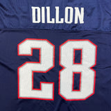 Reebok Corey Dillon #28 New England Patriots Jersey Mens 2XL Blue NFL Football