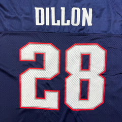 Reebok Corey Dillon #28 New England Patriots Jersey Mens 2XL Blue NFL Football
