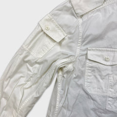 2010 Diesel KRAFT WIRED 10% Shirt Mens Small White Military Workwear Utility