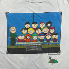 Vintage 1998 South Park T Shirt Mens Medium White 3rd Grade Elementary Class Tee