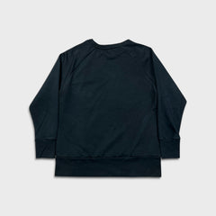 Nike Sportswear Sweatshirt Mens Small Black Big Swoosh Dri Fit Pullover Crewneck