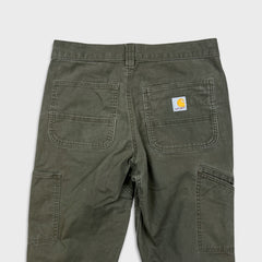 Carhartt Pants Mens 30x32 Green Double Knee Relaxed Fit Rugged Flex Workwear
