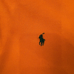 Vintage 90s Polo Ralph Lauren Shirt Mens XL Orange Pony Short Sleeve