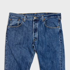 Levi's 501 Jeans Mens 38x32 Blue Original Fit Straight Medium Wash Denim Pants