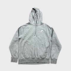 Nike Sportswear Hoodie Mens Medium Gray Swoosh Pullover Hooded Sweater