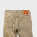 Levi's 511 Jeans Mens 30x32 Beige Slim Fit Mid Rise Stretch Khaki Denim Pants