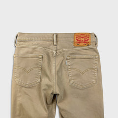 Levi's 511 Jeans Mens 30x32 Beige Slim Fit Mid Rise Stretch Khaki Denim Pants
