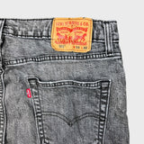 Levi's 502 Jeans Mens 34x30 Grey Regular Taper Fit Stretch Stone Wash Fade Denim Pants