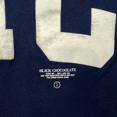 Black Chocoolate NYC T Shirt Mens Medium Blue Collegiate Arch Logo Tee
