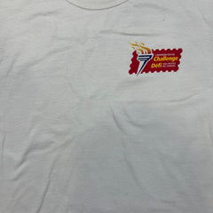 Vintage 90s Canadian Postal Challenge T Shirt Mens Large White Faded Graphic Tee
