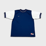 Vintage 90s Nike Team Sports T Shirt Mens XL Blue Swoosh USA Athletic Tee