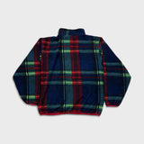 Vintage 90s Nautica Fleece Mens Medium Plaid USA 1/4 Zip Pullover Jacket