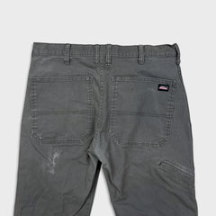Dickies Pants Mens 32x32 Gray Genuine Straight Leg Carpenter Workwear Trousers